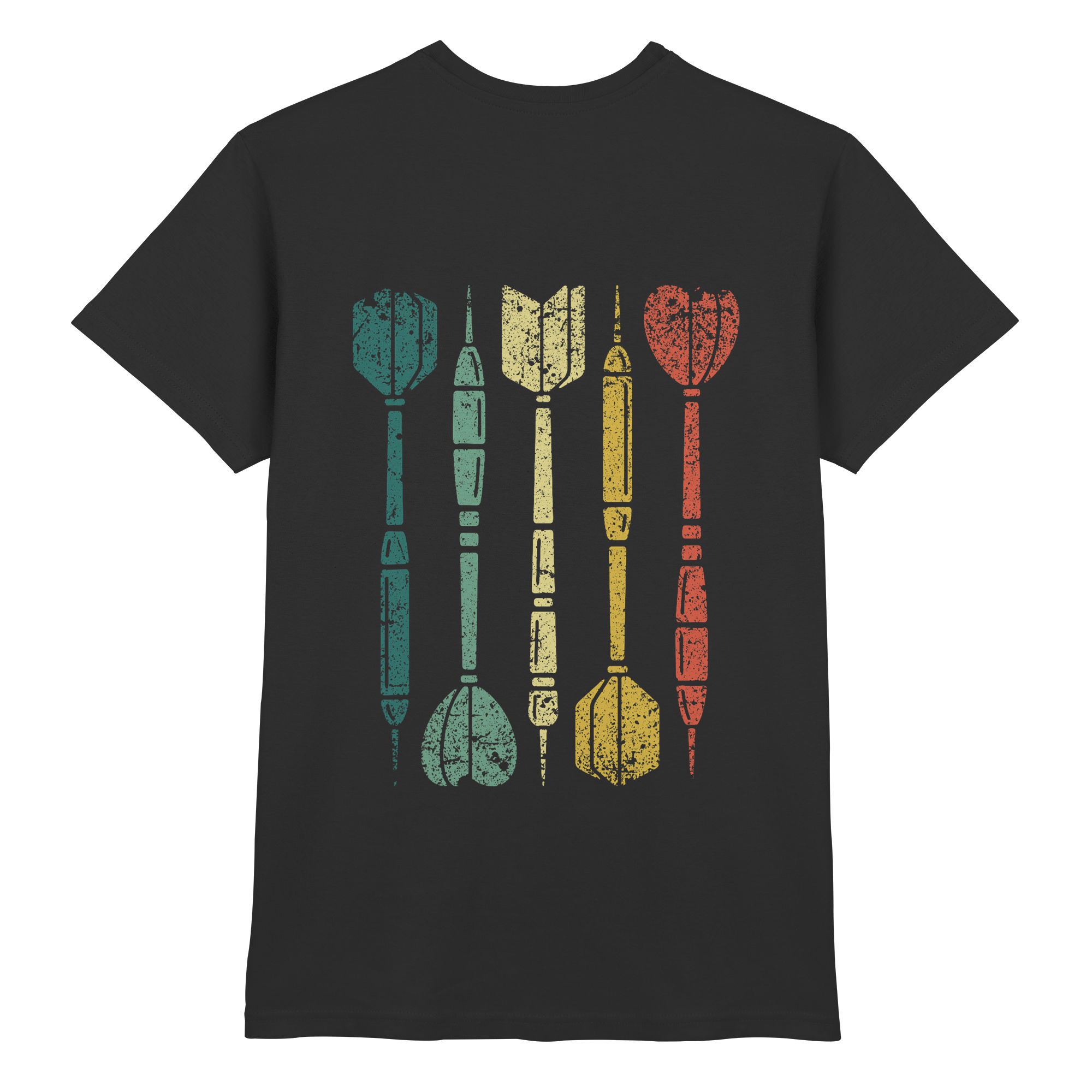 Dartpfeile mehrfarbig Backprint - T-Shirt