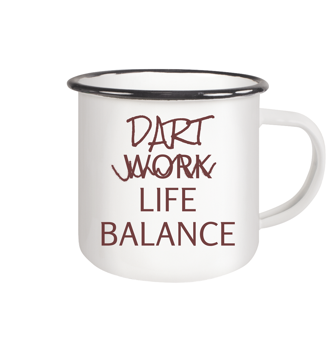 Dart Life Balance - Emaille Tasse