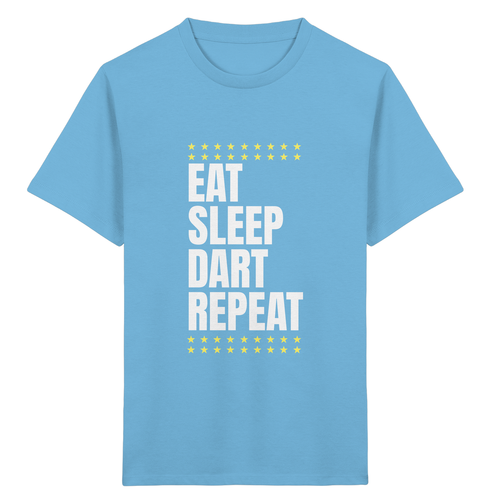 Eat Sleep Dart Repeat - Kinder T-Shirt