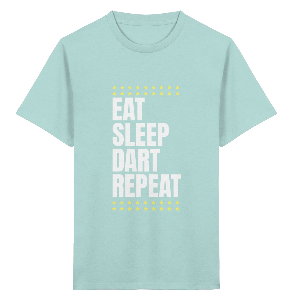 Eat Sleep Dart Repeat - Kinder T-Shirt
