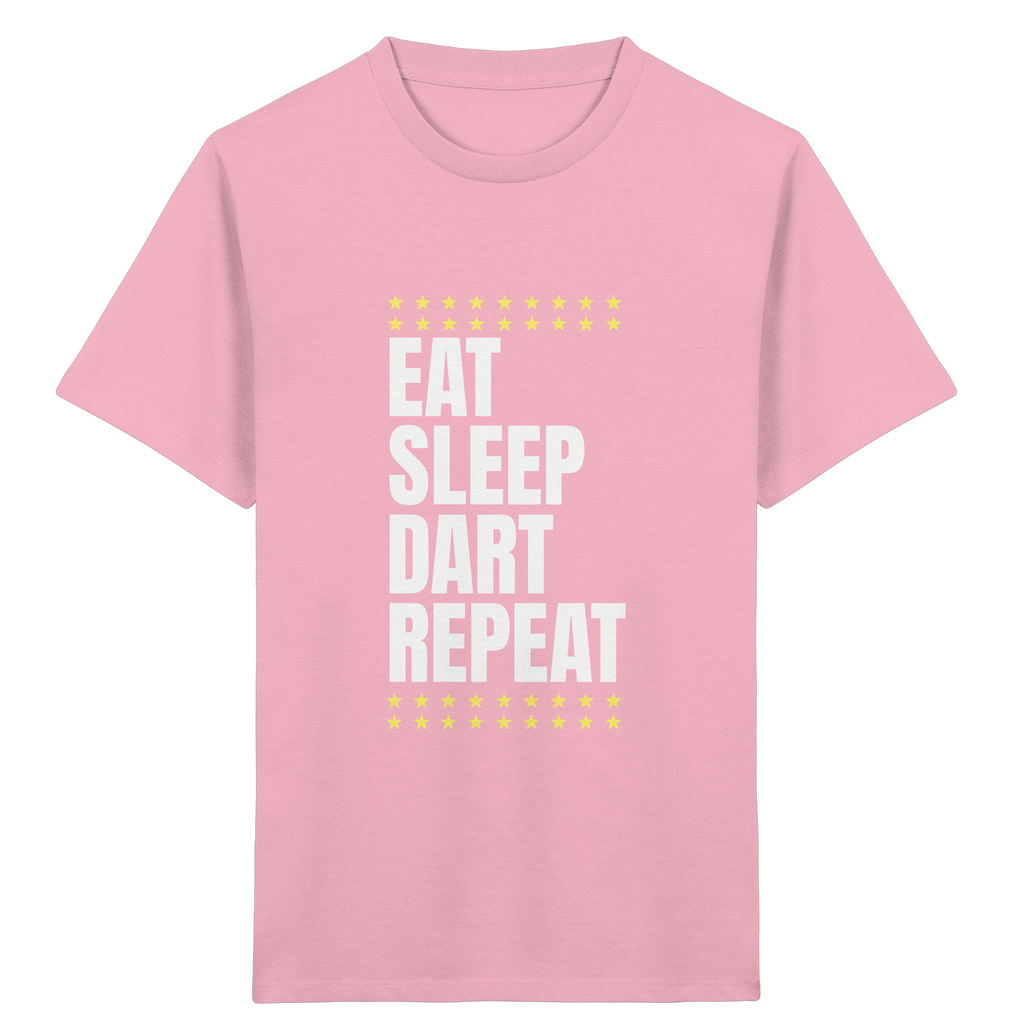 Eat Sleep Dart Repeat - Kinder T-Shirt